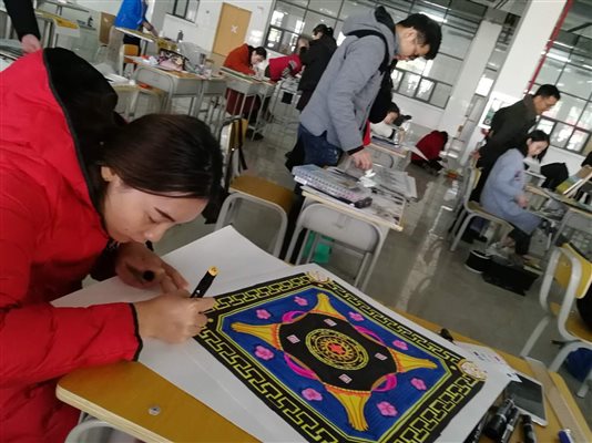 C:UsersAdministratorDesktop学校参加区技工院校啦啦操和书画比赛报道陶丹丹参赛过程中.jpg